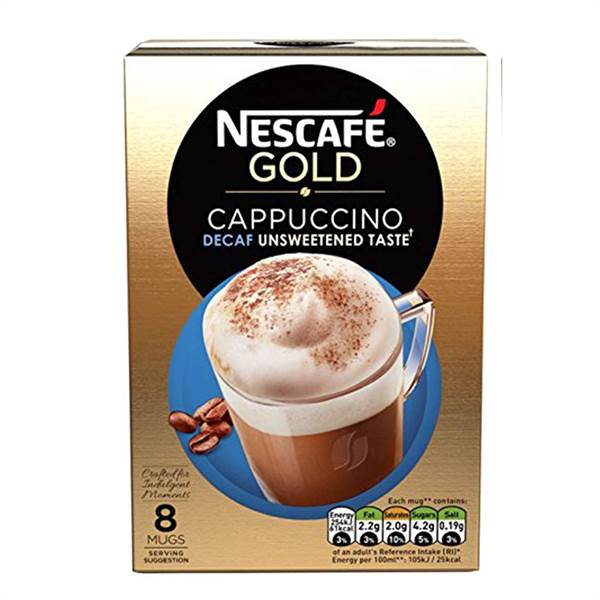 Nescafe Gold- Cappuccino Unsweetened Imported (8 Pouch)